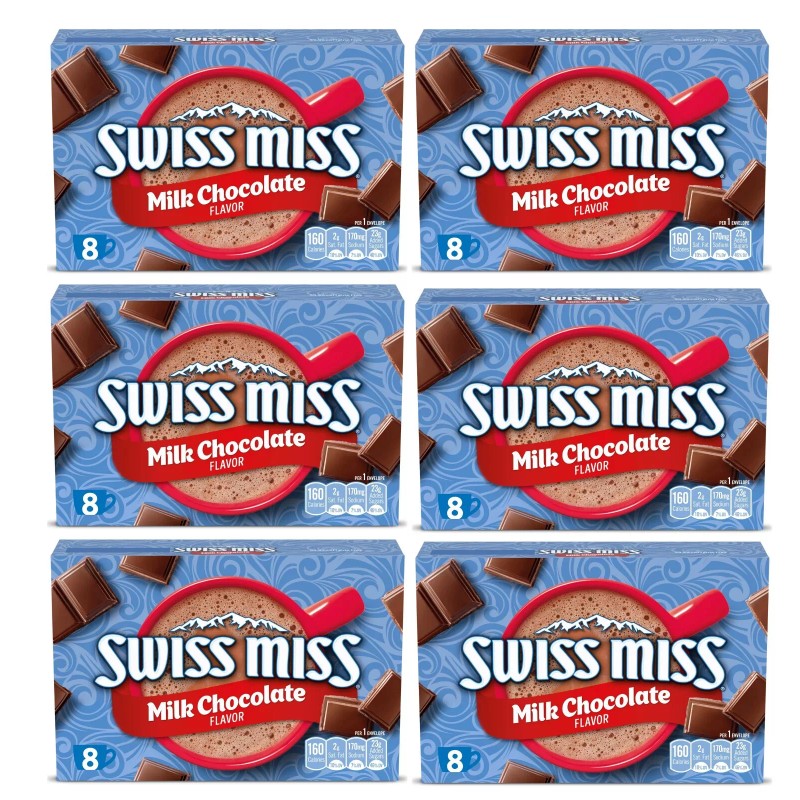 Swiss Miss Milk Chocolate Flavored Hot Cocoa Mix Packets, 48