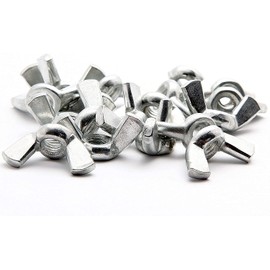 TERF® 10 Pcs Butterfly Wing Nut M10 Zinc Plated Steel Butterfly Wing Nuts M10 (10mm) Fastening Parts Hand Twist Tighten Wingnut For Multi Purpose Use