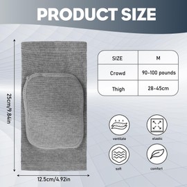 FAINCA Knee Pads, Thickened Sponge Knee Pads, Volleyball, Elasticity Volleyball Knee Pads, Knee Pads Dancing, for Sports, Football, Handball, Volleyball, Dancing (Grey)