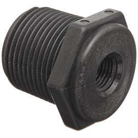 Banjo RB075-050 Polypropylene Pipe Fitting, Reducing Bushing, Schedule 80, 3/4 NPT Male x 1/2" NPT Female