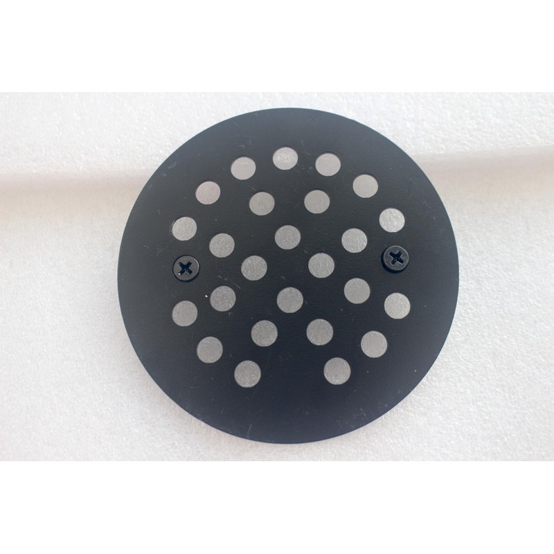 xumy 4-1/4Inch Round Shower Drain Cover Black Replacement Screw-in Shower