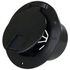 JR Products 541-3-A Black Deluxe Round Electric Cable Hatch with