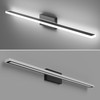 lundwa 48inch Black LED Bathroom Vanity Light Bar 40W Modern