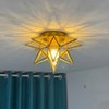 Aeyee Moravian Star Ceiling Light, Moroccan Flush Mount Ceiling Lighting