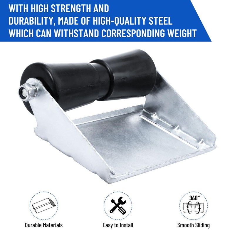 Venussar Boat Trailer Rollers with Brackets 10" Keel Roller Assembly