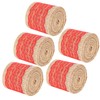 5Pcs Burlap Ribbon Lace Linen Roll Jute Belt DIY Hand