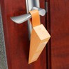 Large Wood Door Stopper, Solid Wooden Non-Slip Door Wedge, Sturdy