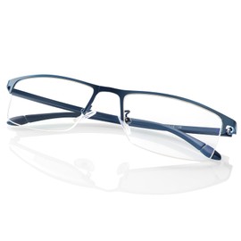Bedtime Blue Light Cut Glasses, Computer Glasses, Ultra Lightweight, PC Glasses, Stylish, UV Protection Glasses, Unisex, No Prescription, Men's/Women's Glasses, Transparent Lenses, Harmful Light