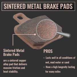 S SYUU Motorcycle Front Rear Sintered Copper Alloy Disc Brake Pad Compatible with Suzuki DR125 RM125 RMX250 RM250 96-11 2012 DR-Z 400 DRZ400 2000 2001 2002 2003 2004 2005 2006 2007 2008 FA185F FA131R