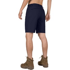 Stlight - Pantalones cortos de senderismo para hombre, de secado rápido, transpirables, informales, con múltiples bolsillos, para camping, pesca, viajes (color azul marino, 38 W/10 L)