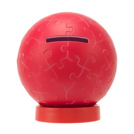 Yanoman 2003-515 60 Piece Jigsaw Puzzle, Red Daruma (Diameter Approx. 3.0 inches (7.6 cm), No Glue Required, Comes with a Base and a Piece Claimed Postcard