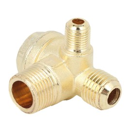 Compressor Check Valve, 550 W Air Compressor Check Valve Replacement Parts 16 x 14 x 10 mm, Dual Way Prevent Medium Backflow Pipe with High Hardness