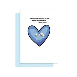 Funny Winnie The Pooh Style Birthday Card for him - right in the honeypots! – A5 Humour for Dad – Blank Inside with Blue Envelope – Cute Joke Father's Day Card