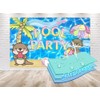5x3 FT Otter Pool Party Backdrop - Charming Aquatic Celebration