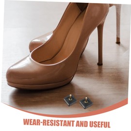 PACKOVE 2Pairs High Heel Replacement Tips Durable and Quiet Shoe Repair Caps for Women Suitable for High Heel Shoe Maintenance Includes Black Thick and Thin Pins