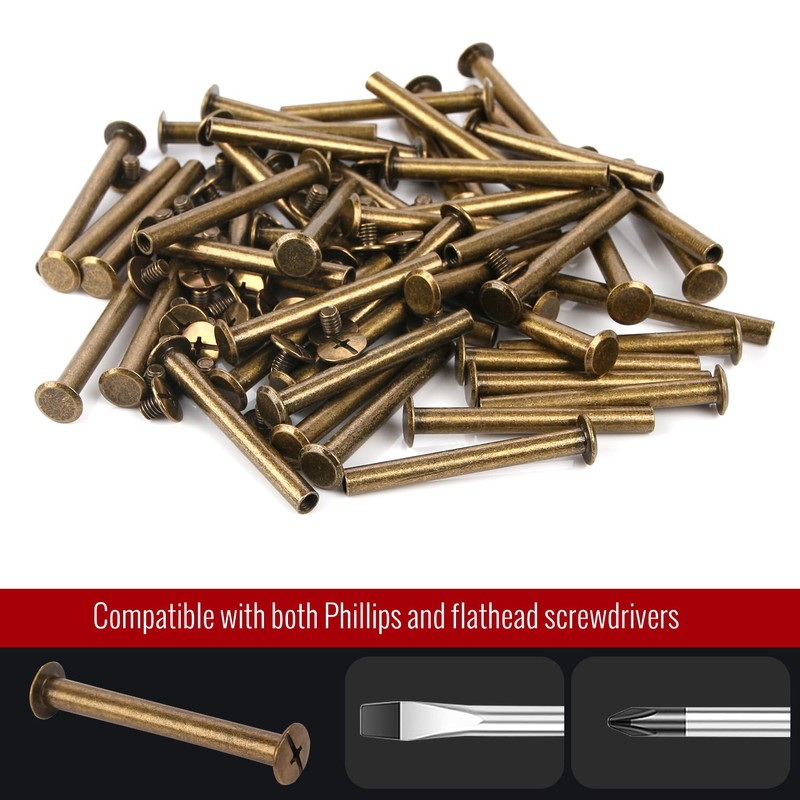 Chicago Binding Screws - 5mm x 45mm Binding Posts -