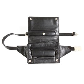 LEAS Travel-Line Belt Bag with Full Leather LEAS in Genuine Leather Black