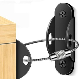 4 Sets Furniture Straps Anti-Tip Furniture Straps Baby Proofing Metal Anti-Tip Furniture Straps kit for Baby for Baby Proofing & Pet Protecting Anti-Shedding, Secure Bookshelf, Cabinet, Dresser