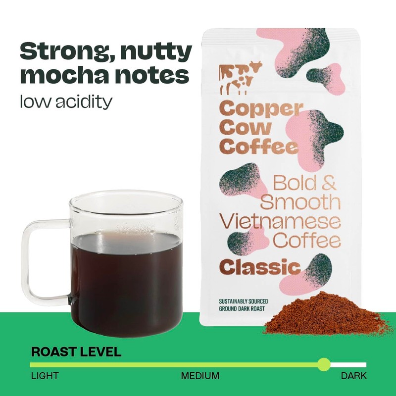 Copper Cow Premium Vietnamese Ground Coffee, 10 OZ | Classic