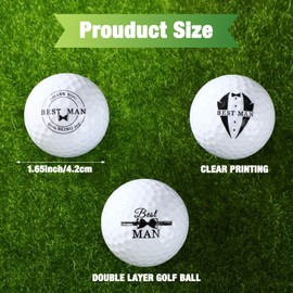 HyDren 6 Sets Groomsmen Golf Balls Groomsmen Proposal Gift Wedding Variety Golf Ball Gift Include 18 Golf Balls 6 PVC Box and Ropes Best Man Wedding Favors
