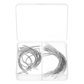 sourcing map 50Pcs Curved Needles 2. 5", 3" C Type Weaving Sewing Needles Wig Making Upholstery Big Eye for Carpet Leather Canvas Repairing Blocking Knitting