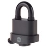 YALE Y220B/51/118/3-3 Pack of Black Weatherproof Padlocks with Protective Cover