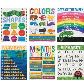 Fun Express Eric Carle Basic Skill Posters (set of 6) Classroom Learning Aids