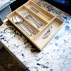 Clicmania Organizador De Cubiertos Madera Cajon Cocina Divisiones