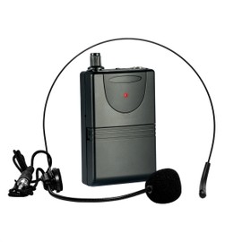 Ibiza - PORTUHF-HEAD2 - Headset mit Taschensender UHF 865 MHz - Batteriebetrieben - Drahtlos - Große Reichweite - Mikro-Kopfbügel