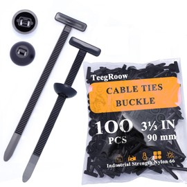 100 PCS Nylon Universal Cable Tie Buckles - Quick Release Zipper Clips Rivet, New Multifunctional Heavy Duty Self-Locking Automotive Fasteners for DIY Car Repair, Wire Management, Home & Office Use