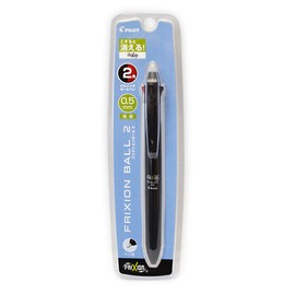 Pilot Frixion Ball 2 Color Erasable Ballpoint Pen, 0.5, Black, PLKFB40EFB