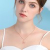 LWXIE Diamond Starfish Necklace for Women 925 Sterling Silver Starfish