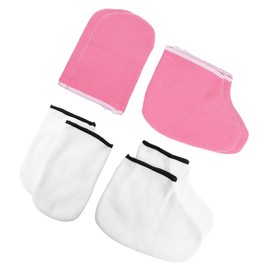 WOONEKY Foot Scrubber Hand Mask Cover Set Foot Peeling Mask Scrubbing Dead Skin Removal