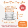 Atarvana 6 Pack Glass Tea Cups and Saucers Set with
