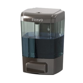SVAVO Wall Mounted Soap Dispenser Kitchen Bathroom Manual Soap Dispenser Refillable Hand soap Dispenser for Liquid Contianers Shampoo Gel Chamber for Household Commerical 23.7oz (700ml) ABS