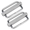 2Pcs Slide Buckle 316 Stainless Steel Rectangle Adjustable Knurled Roller