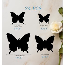 Butterfly Wall Decor, 24 PCS 3D Butterflies Stickers，Art Decor Wall Stickers for Party Decorations, Babys Bedroom
