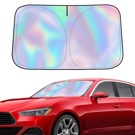145x80cm Sonnenschutz Auto Frontscheibe Sonnenschutz für Windschutzscheibe Faltbar Sonnenschirm Universal für Auto Sonnenblende UV Schutz für meisten Autos SUV