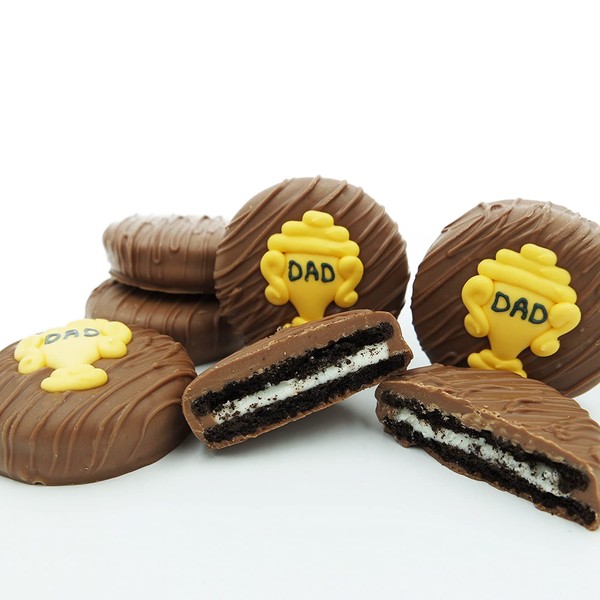 Philadelphia Candies Milk Chocolate Covered OREOÂ® Cookies, Dad Trophy Father's Day Gift 8 oz
