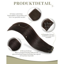 Missme Clip-In Real Hair Extensions, 7 Pieces, 45 cm, 18 Inches, 120 g, 16 Pieces, Platinum Blonde, Remy Extensions