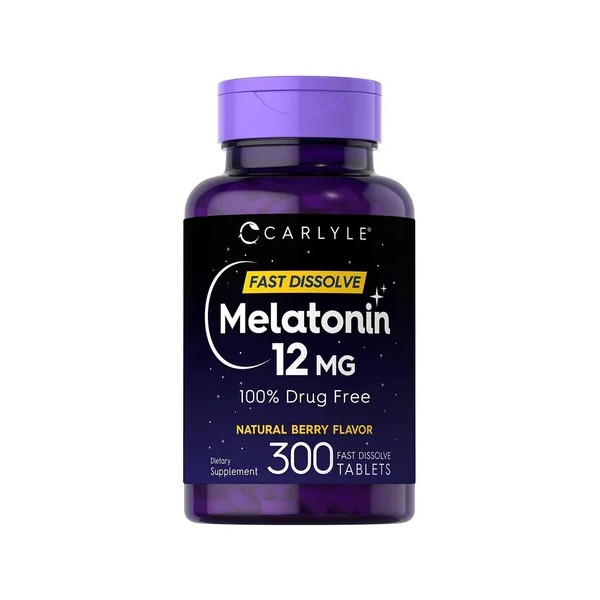 Melatonina 300 Tabletas Sabor Berry 12mg Maxima Potencia Sabor Bayas
