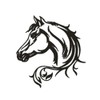 Horse Sticker Black