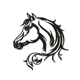 Horse Sticker Black