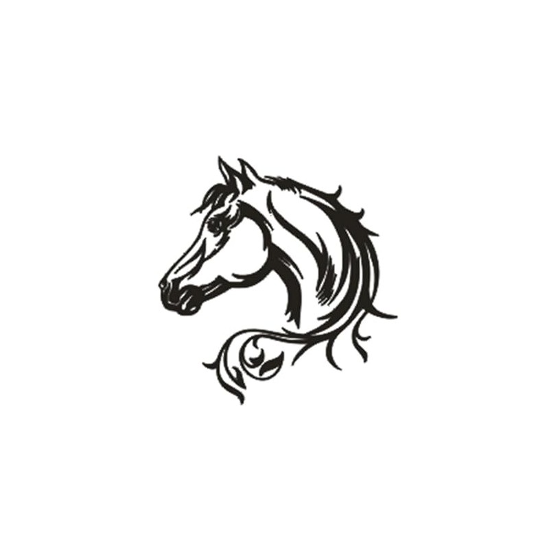 Horse Sticker Black
