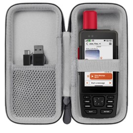 Blueshaweu Custodia GPS compatibile con Garmin GPSMAP H1i Plus – Custodia protettiva con spazio per auricolari, cavo USB e scheda di memoria – Compatibile con Garmin GPSMAP H1i Plus (nero)