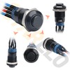 STARELO 5pcs 12mm Momentary led Push Button Switch Black Shell