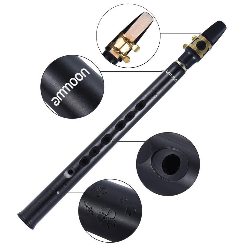 ammoon Mini Pocket Bb Saxophone Sax ABS with Alto Mouthpieces