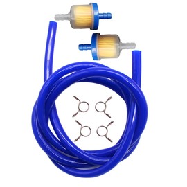 HERIS Gas Fuel Filter Hose Tube Line Spring Clips Replacement Parts for Chinese GY6 50cc 150cc 139QMB 157QMJ Tao Tao Scooter ATV Motorcycle Dirt Bike Go Kart Moped Pocket Bike