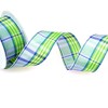 Checked Ribbon, Green/Blue – 40 mm – 13.7 m –