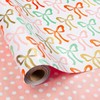 Afucus Reversible Bow Wrapping Paper, Wave point Themed Gift Wrapping